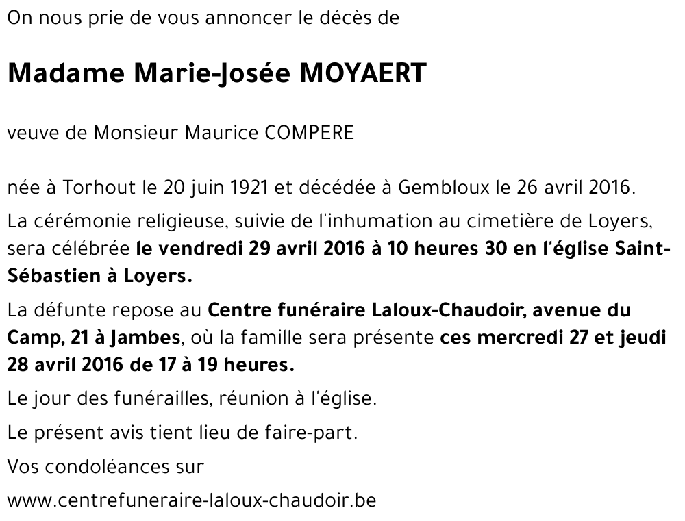 Marie-Josée MOYAERT