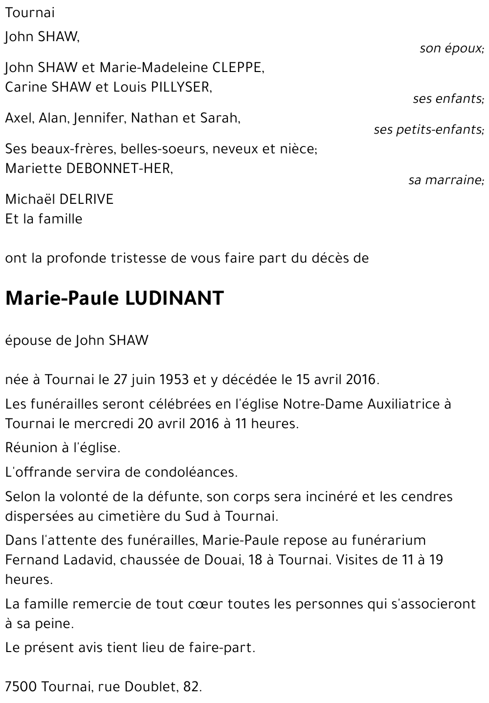Marie-Paule LUDINANT