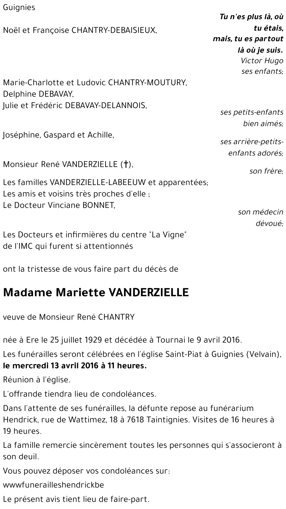 Mariette VANDERZIELLE