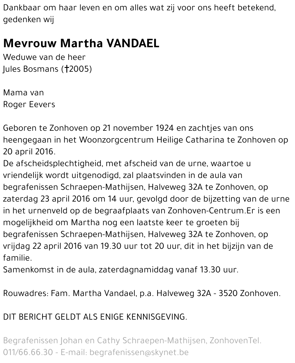Martha Vandael