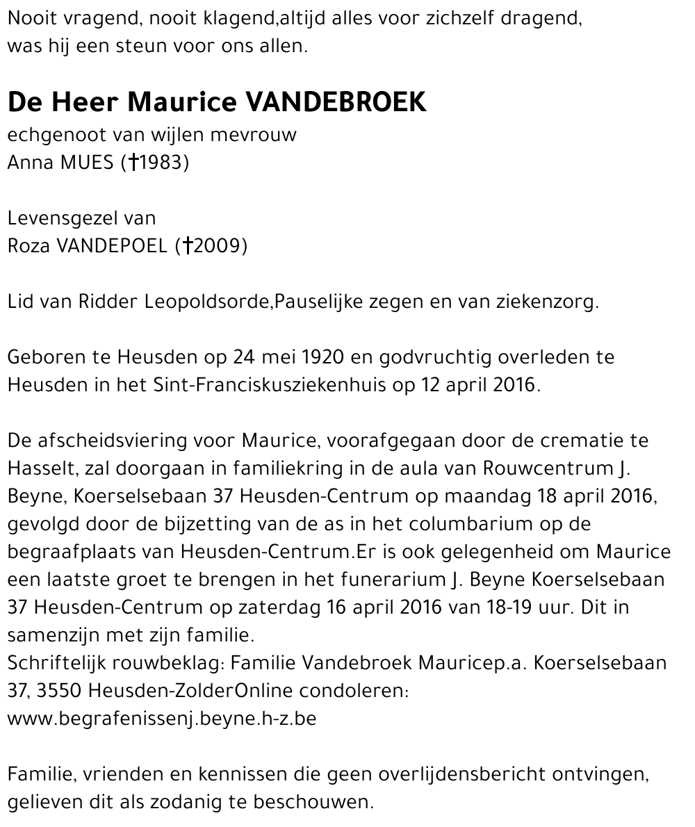 Maurice Vandebroek