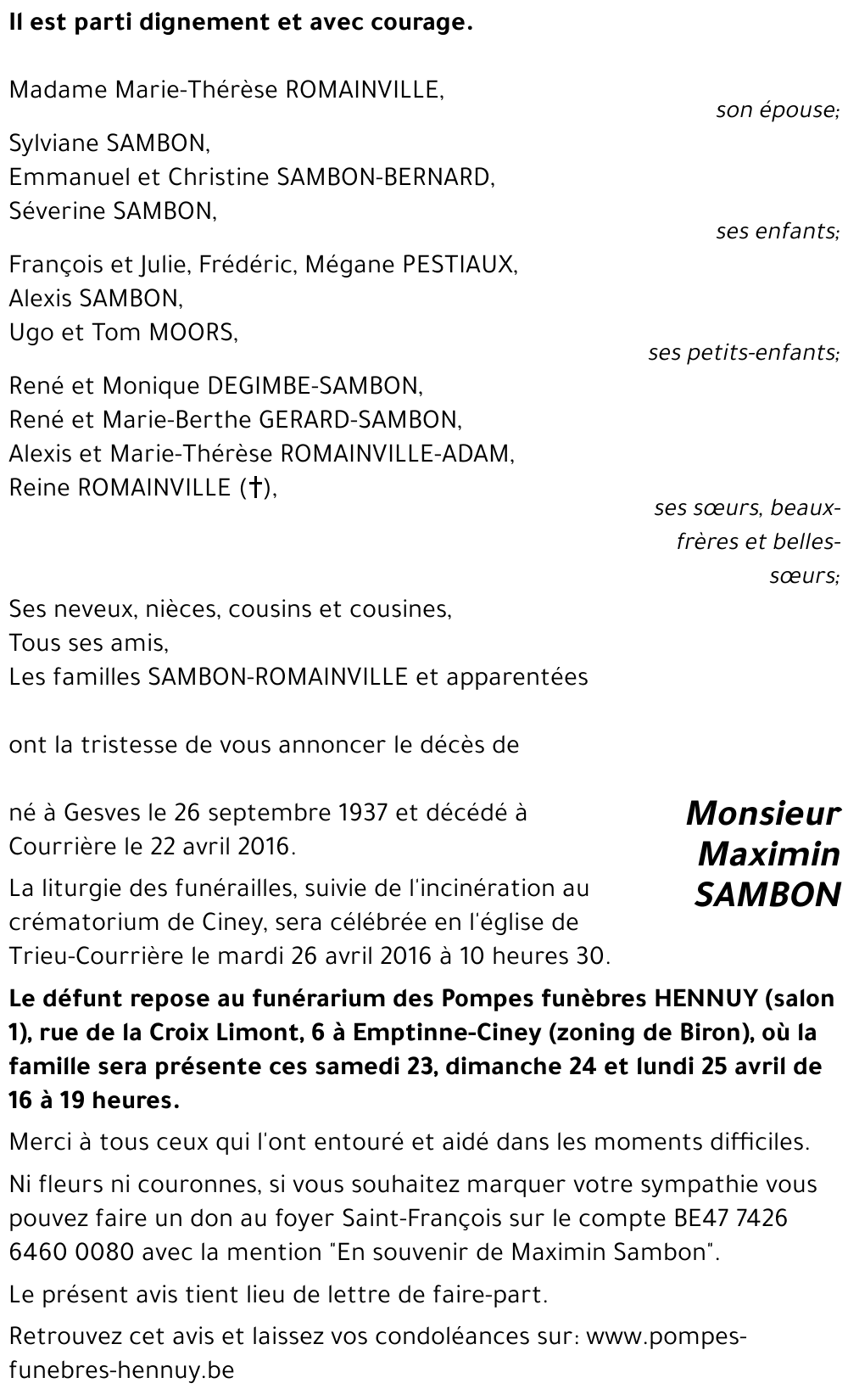 Maximin SAMBON