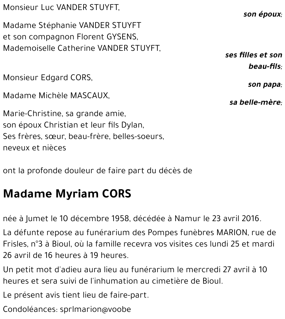 Myriam CORS