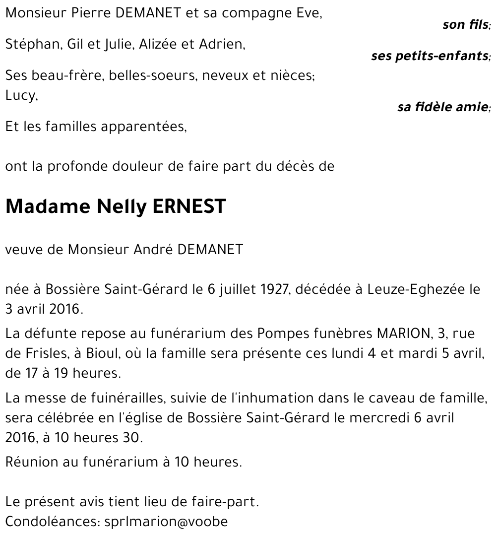 Nelly ERNEST