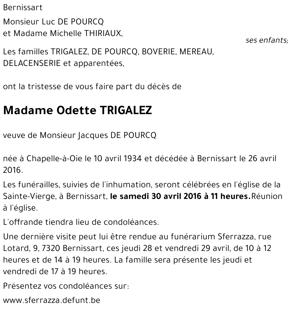 Odette TRIGALEZ