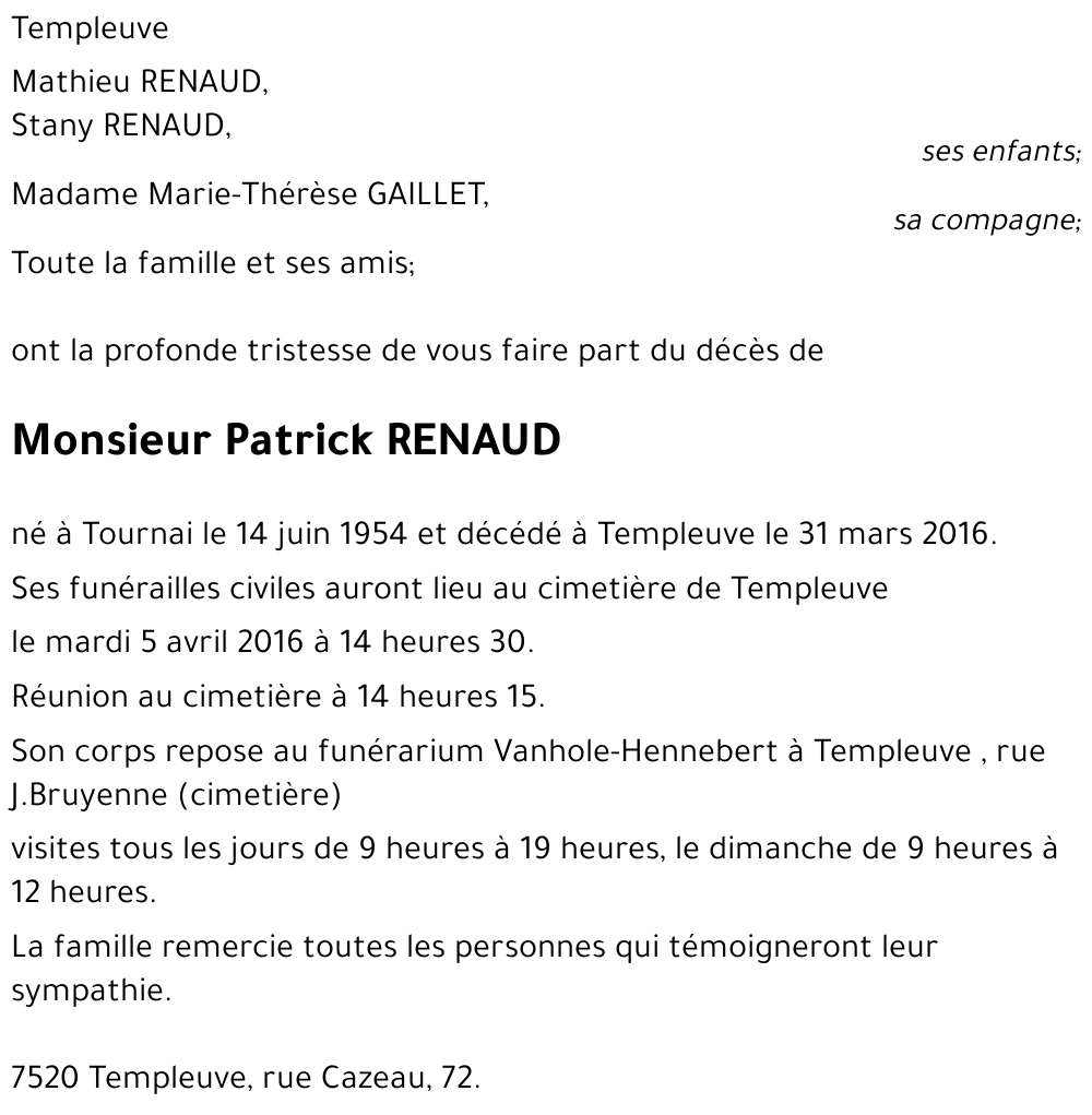 Patrick RENAUD
