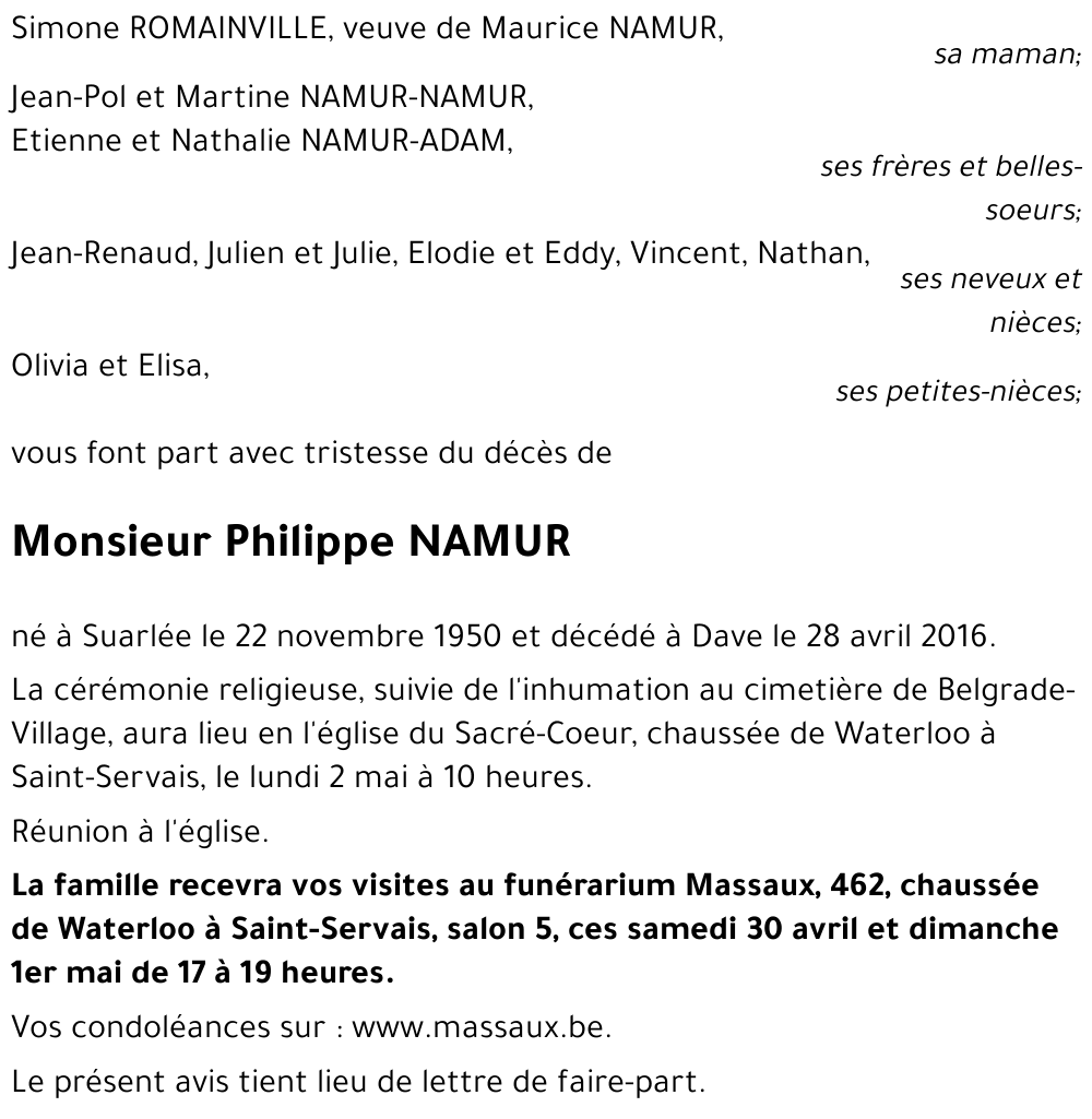 Philippe NAMUR
