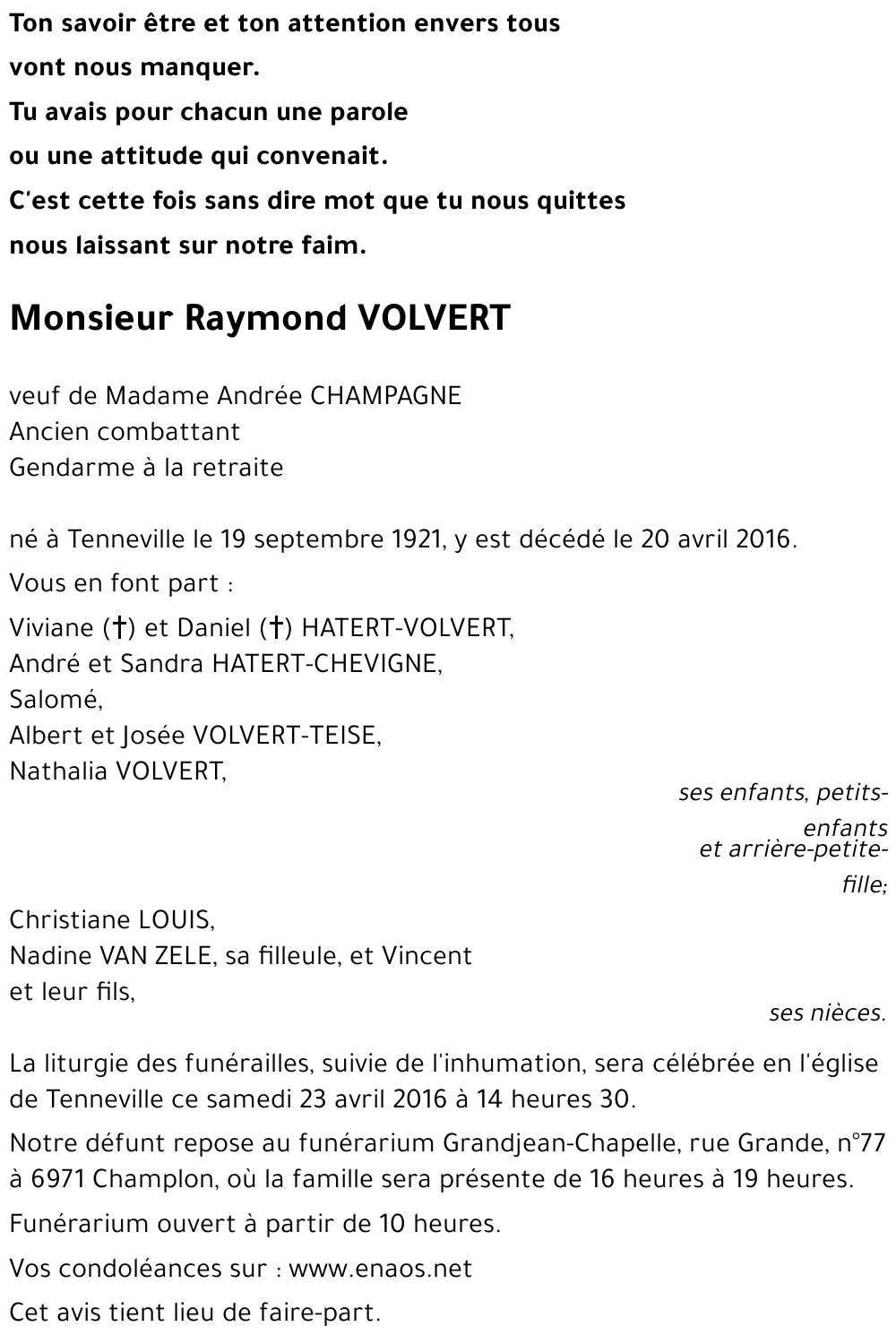 Raymond VOLVERT