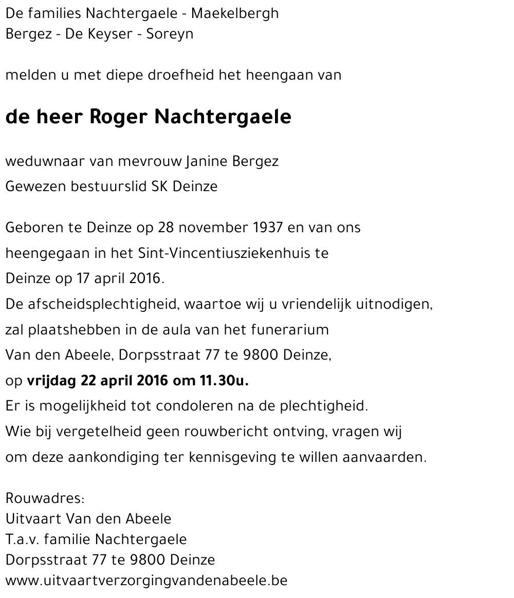 Roger Nachtergaele