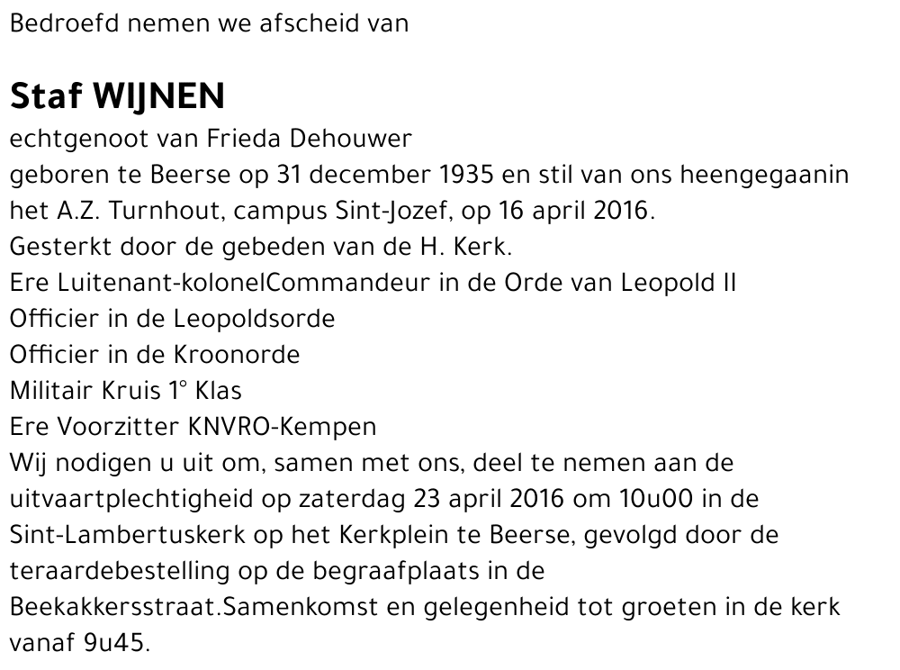 Staf Wijnen