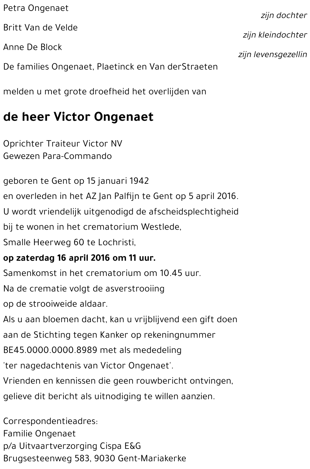 Victor Ongenaet