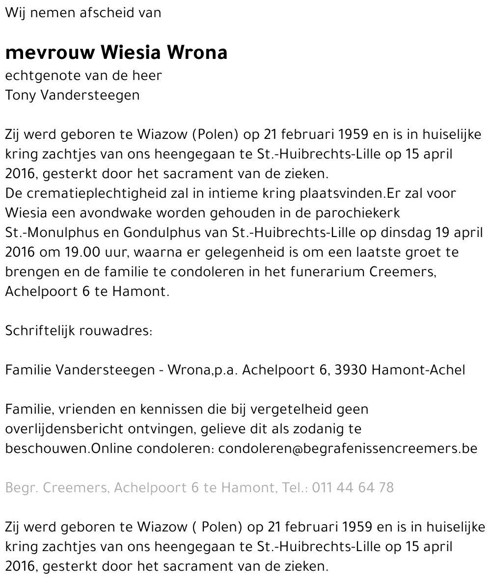Wiesia Wrona