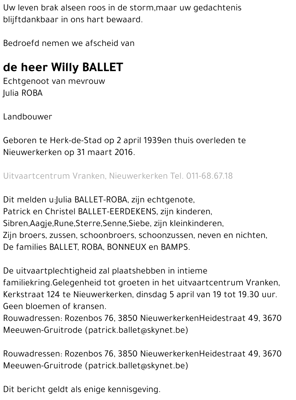 Willy Ballet