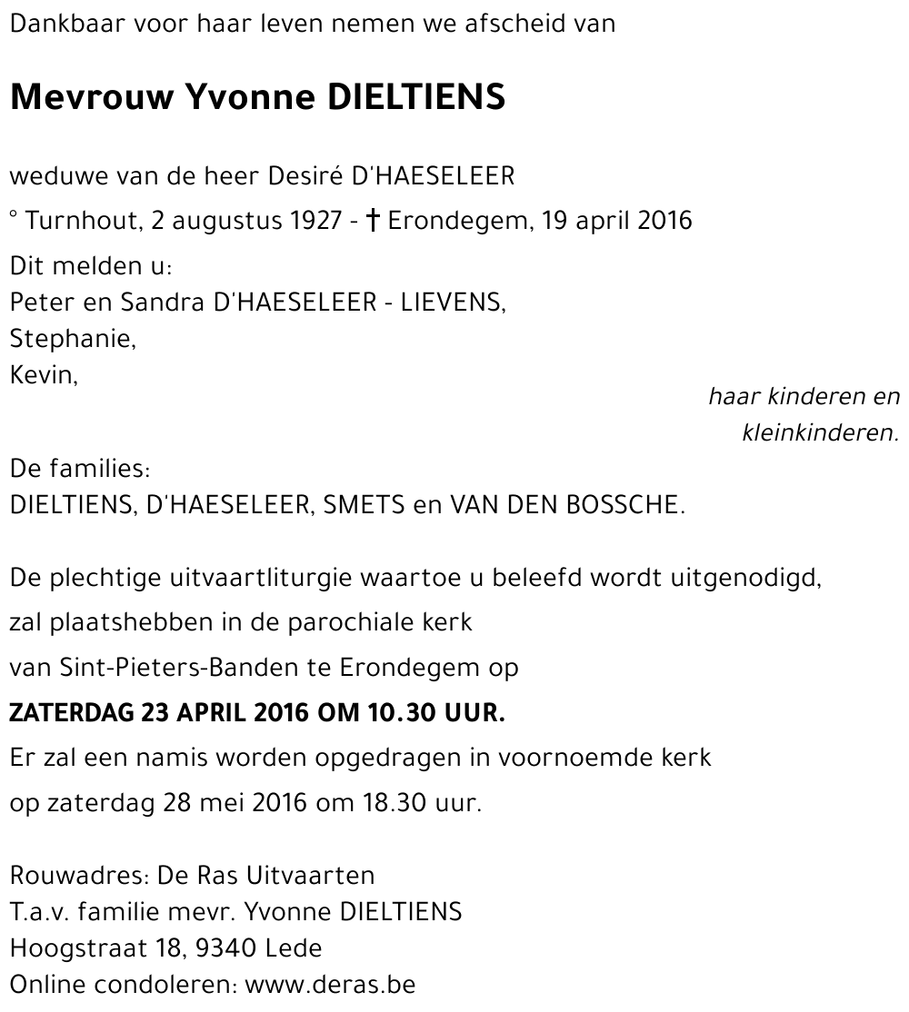 Yvonne DIELTIENS