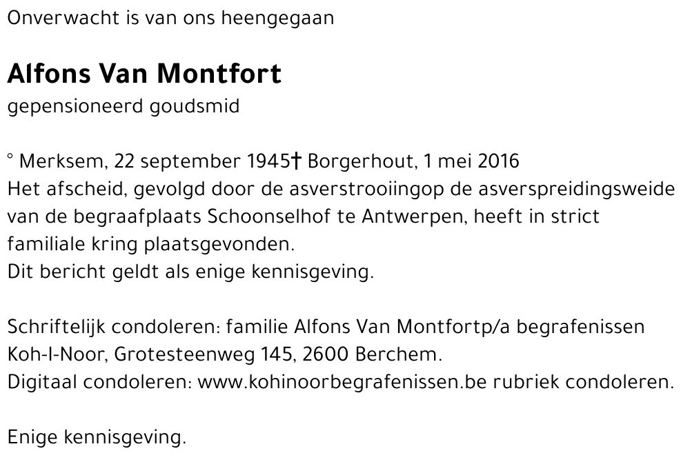 Alfons Van Montfort