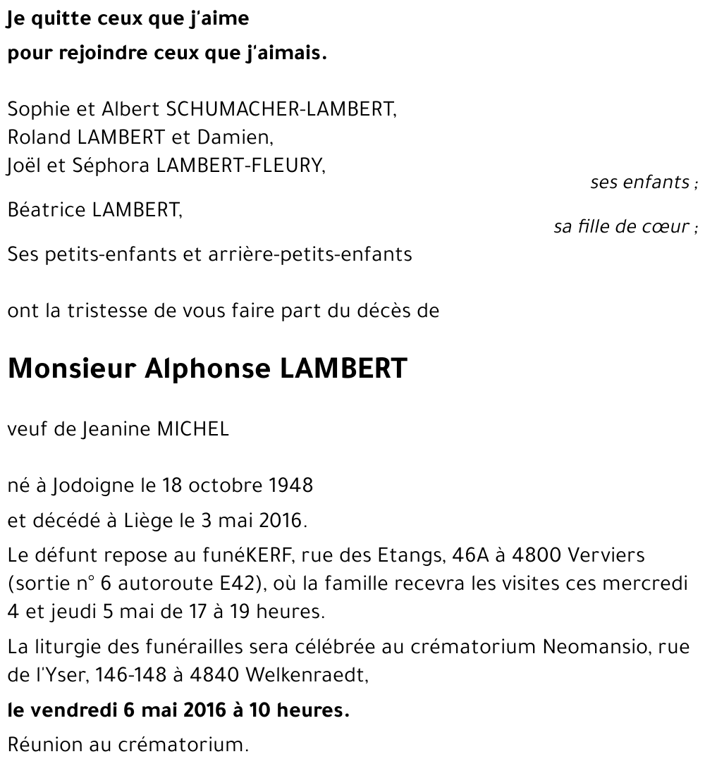 Alphonse LAMBERT