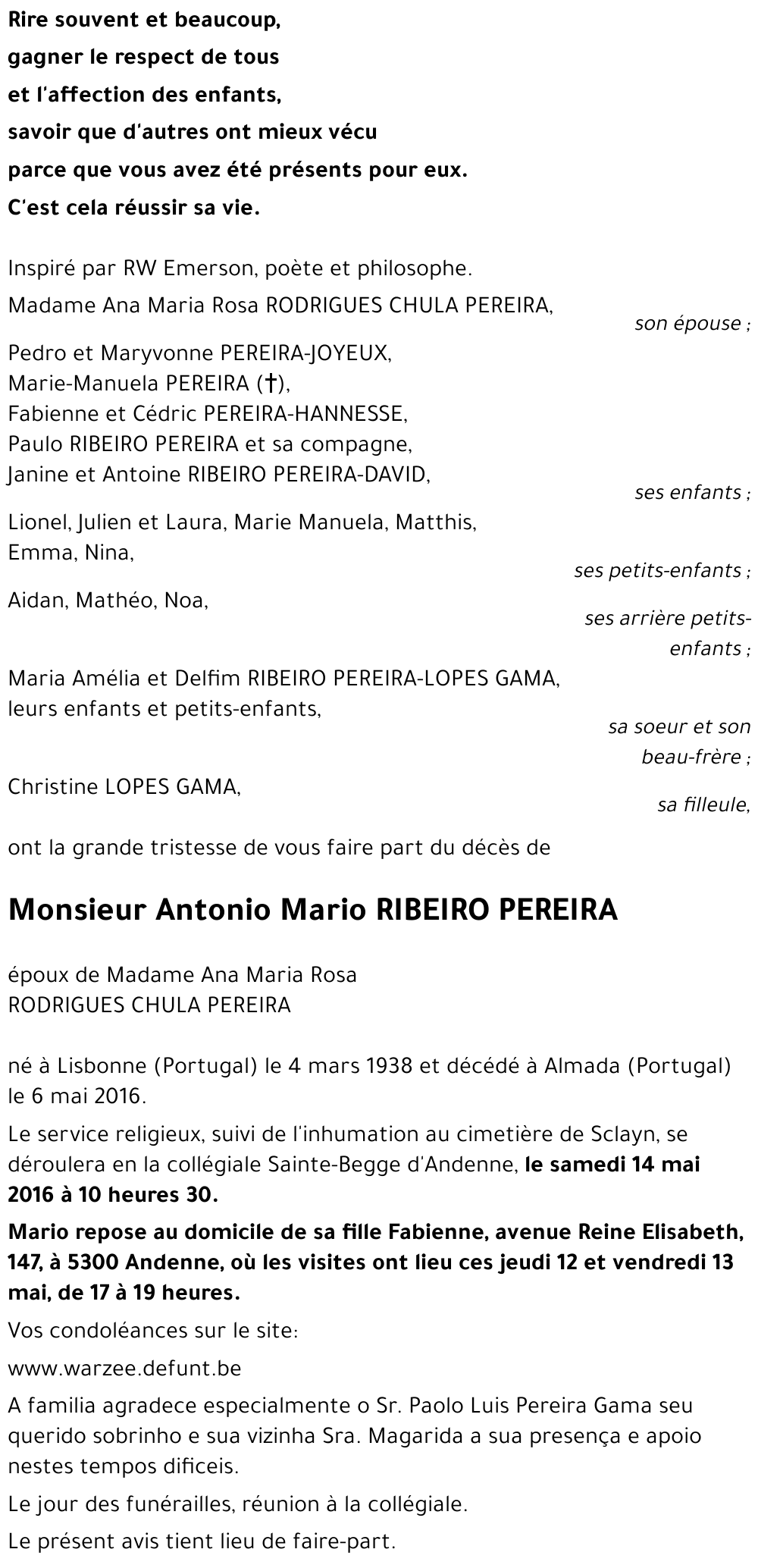 Antonio Mario RIBEIRO PEREIRA