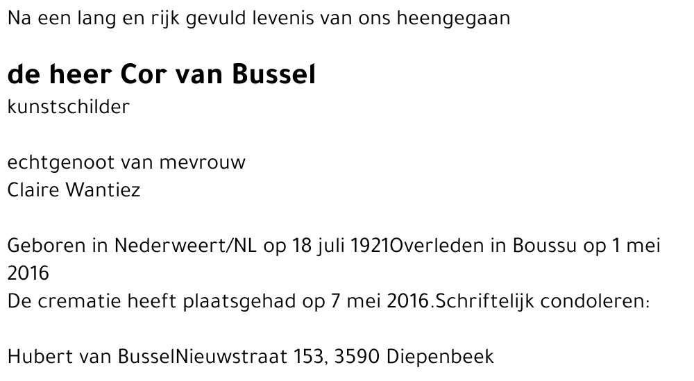 Cor van Bussel