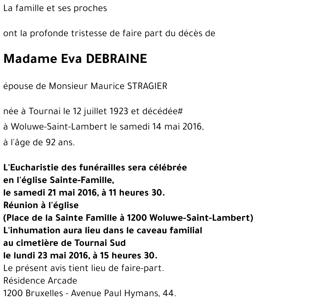 Eva DEBRAINE