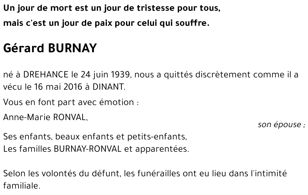 Gérard BURNAY