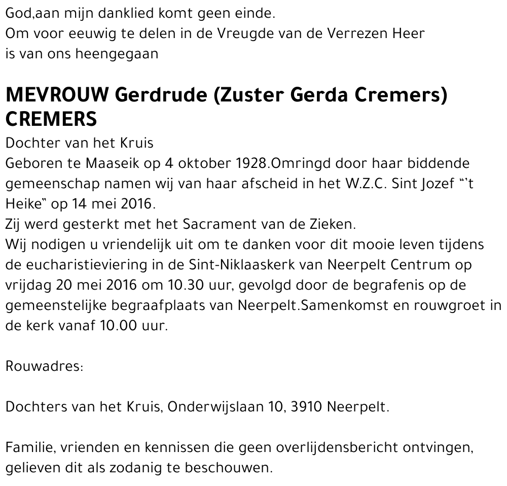 Gerdrude Cremers