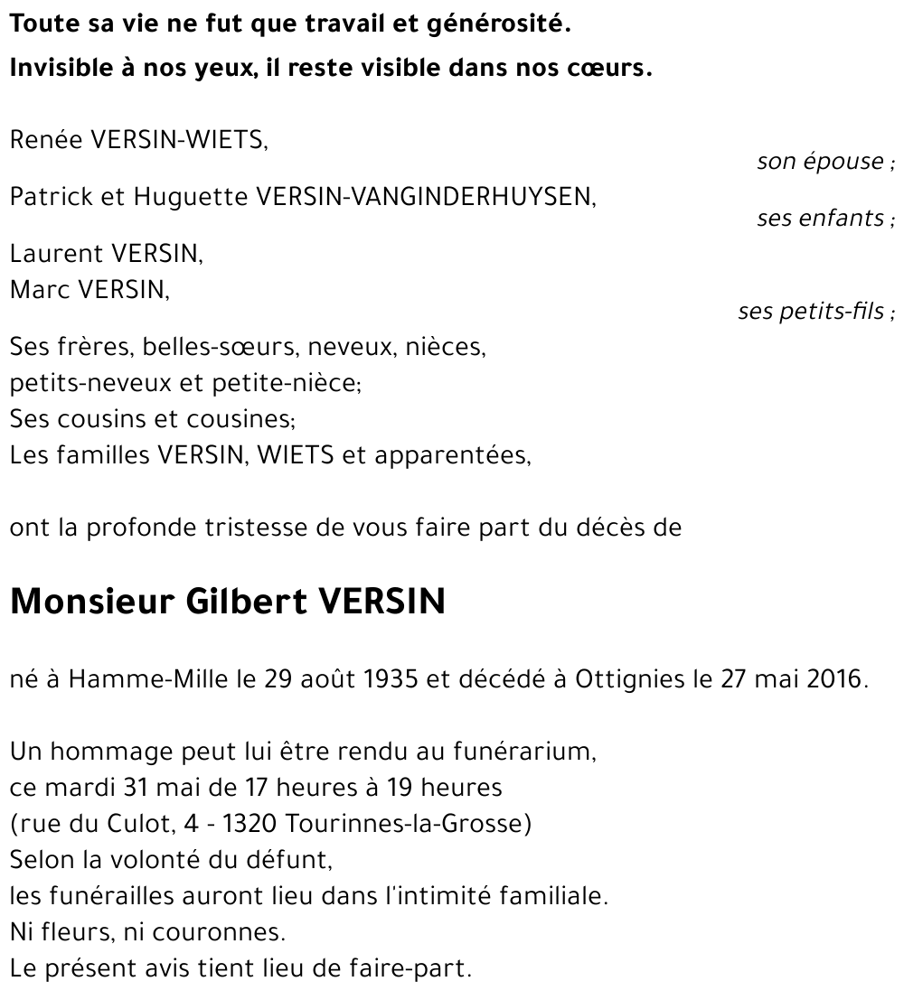 Gilbert VERSIN