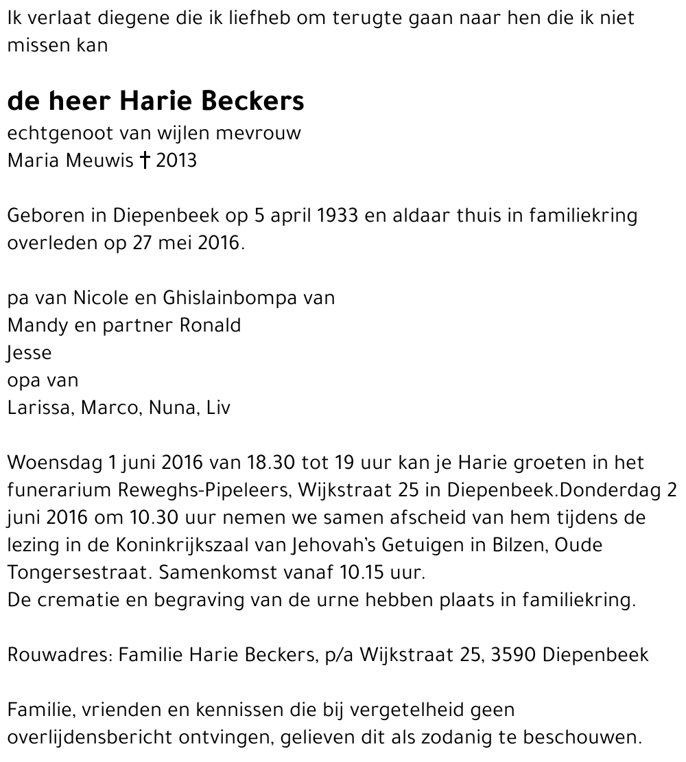 Harie Beckers