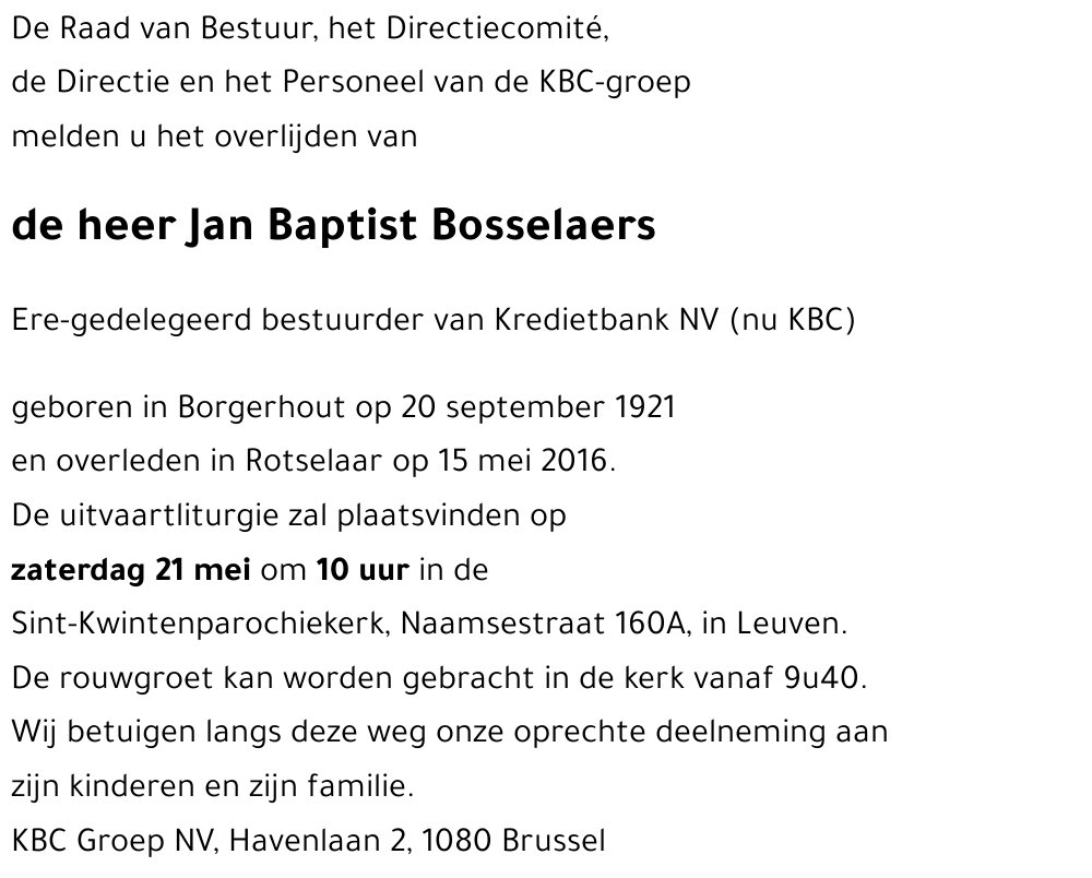 Jan Baptist Bosselaers