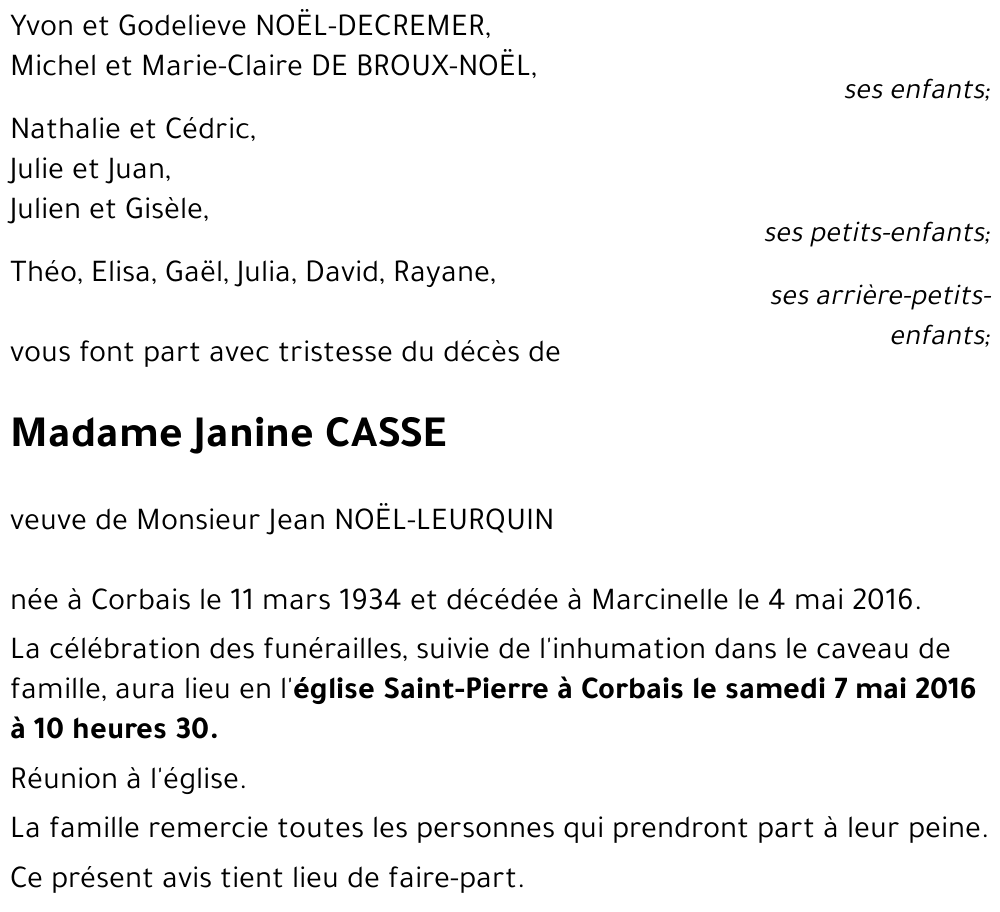 Janine CASSE