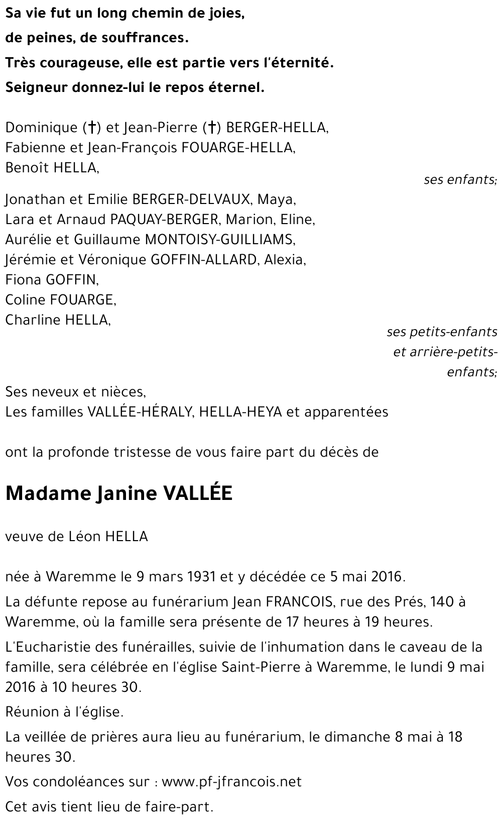 Janine VALLÉE