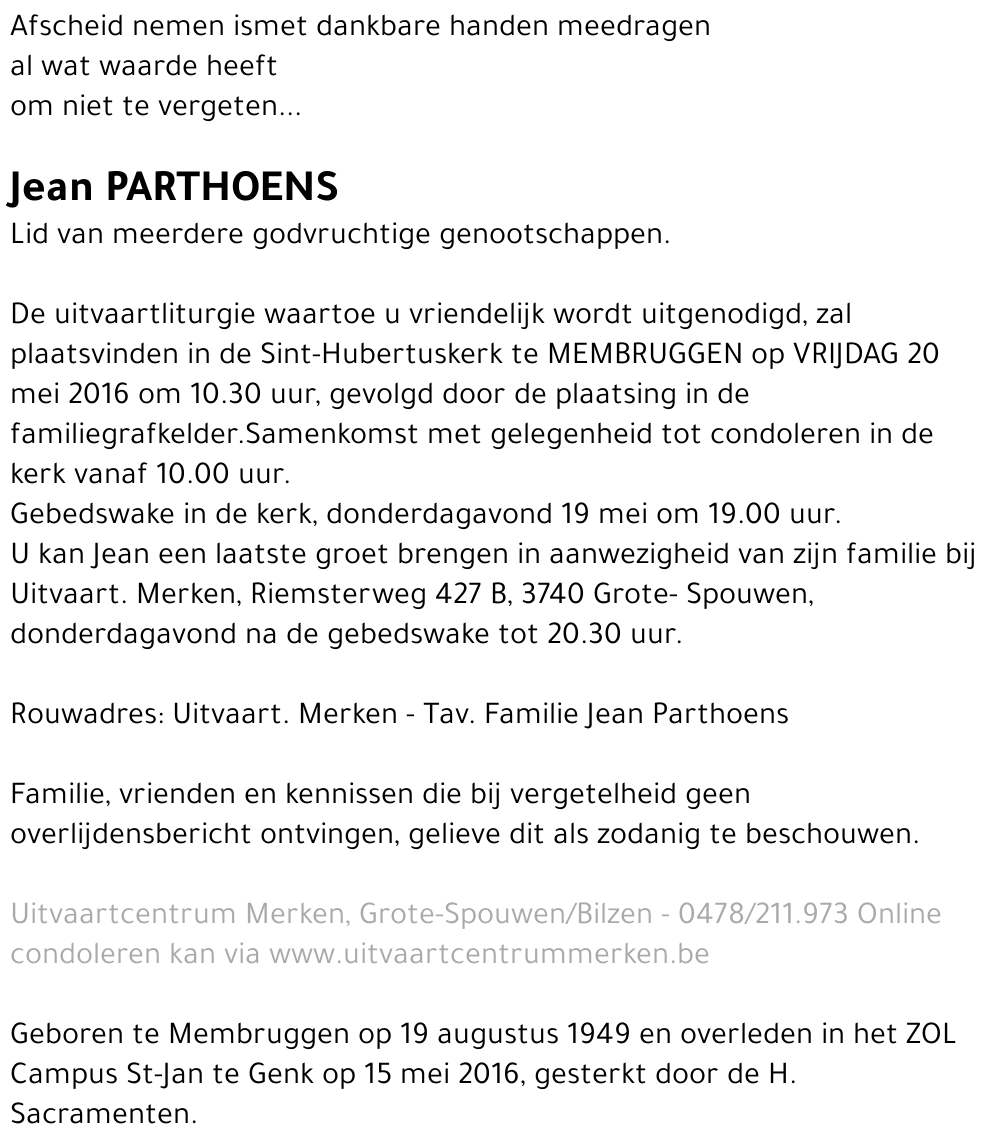 Jean PARTHOENS