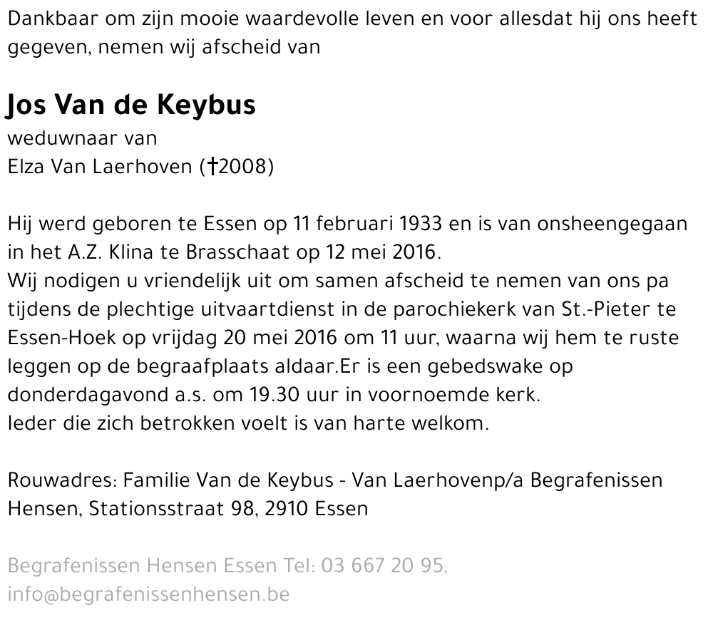 Jos Van de Keybus