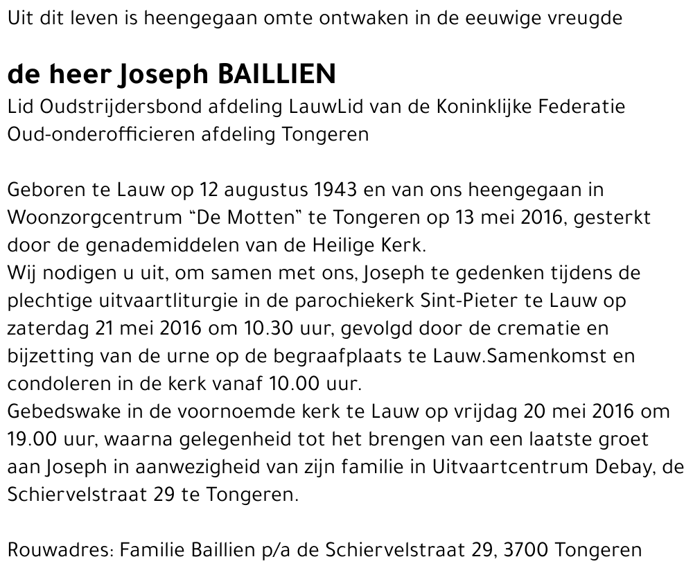 Joseph BAILLIEN