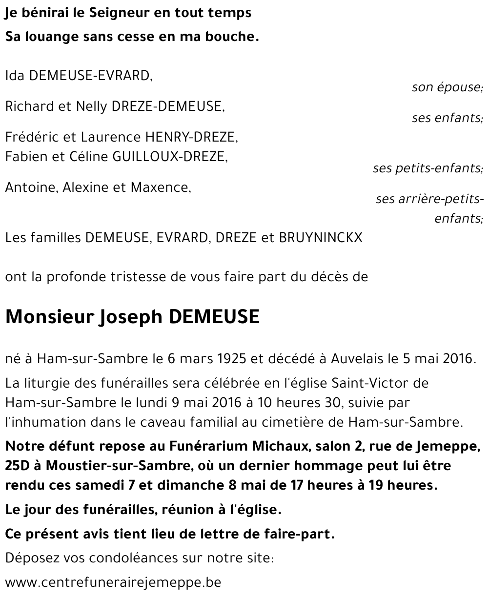Joseph DEMEUSE