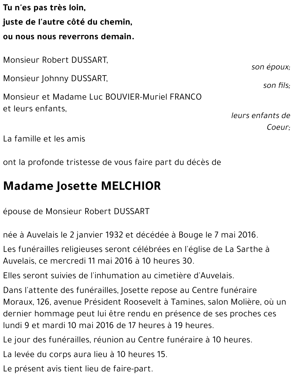 Josette MELCHIOR