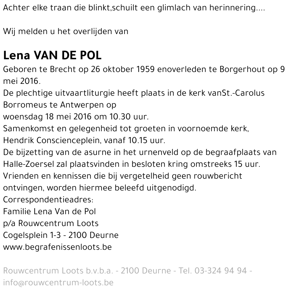 Lena Van de Pol