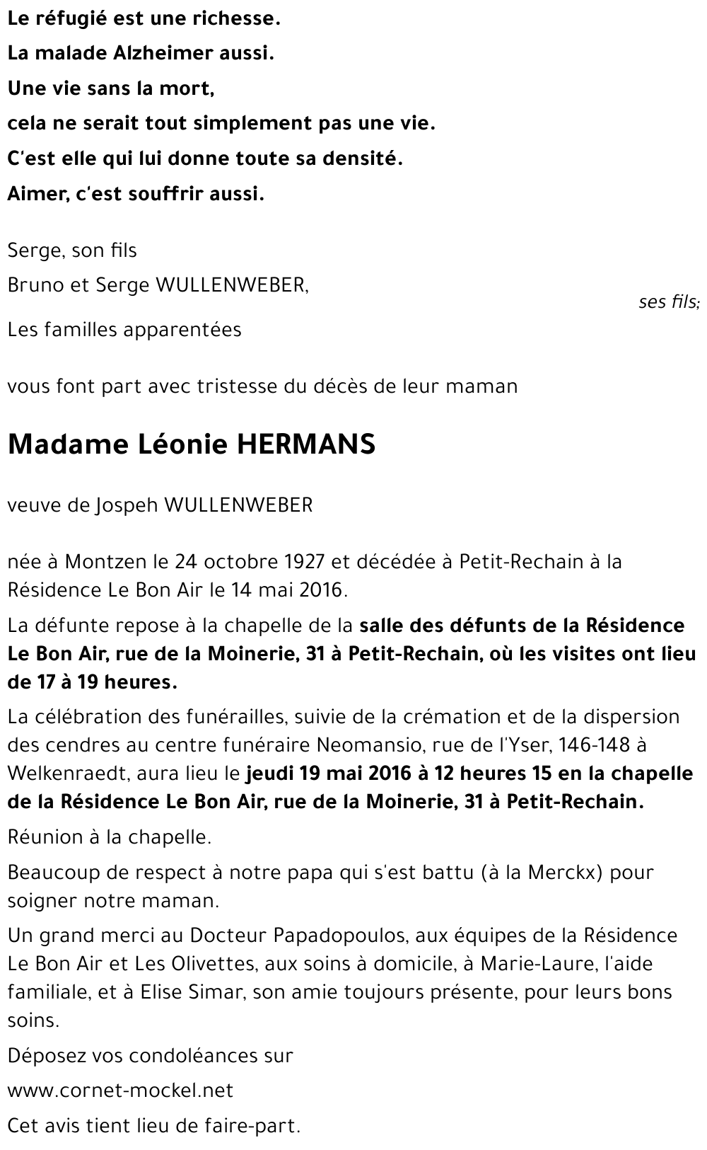 Léonie HERMANS