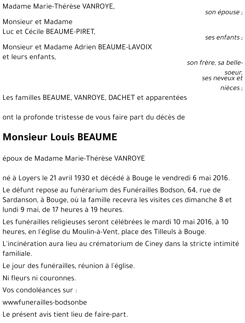 Louis BEAUME