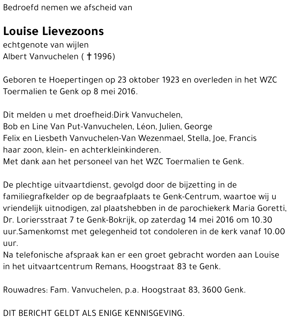Louise Lievezoons