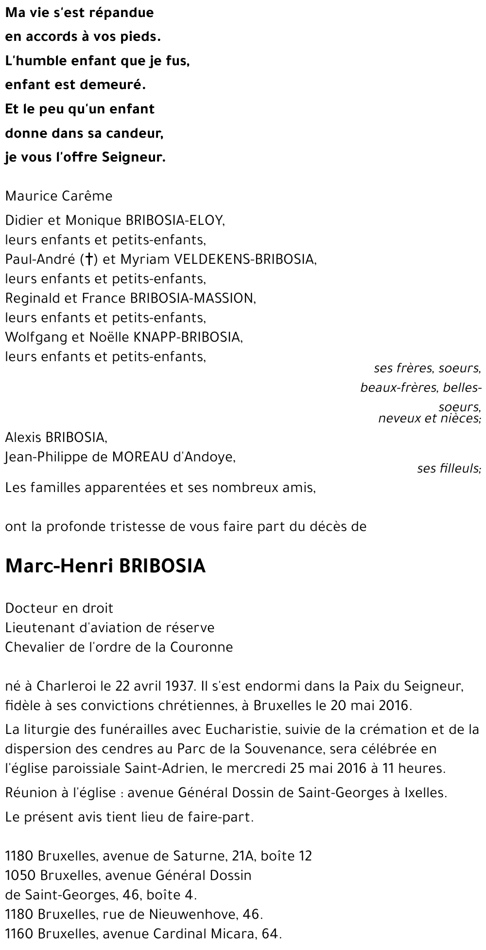 Marc-Henri BRIBOSIA