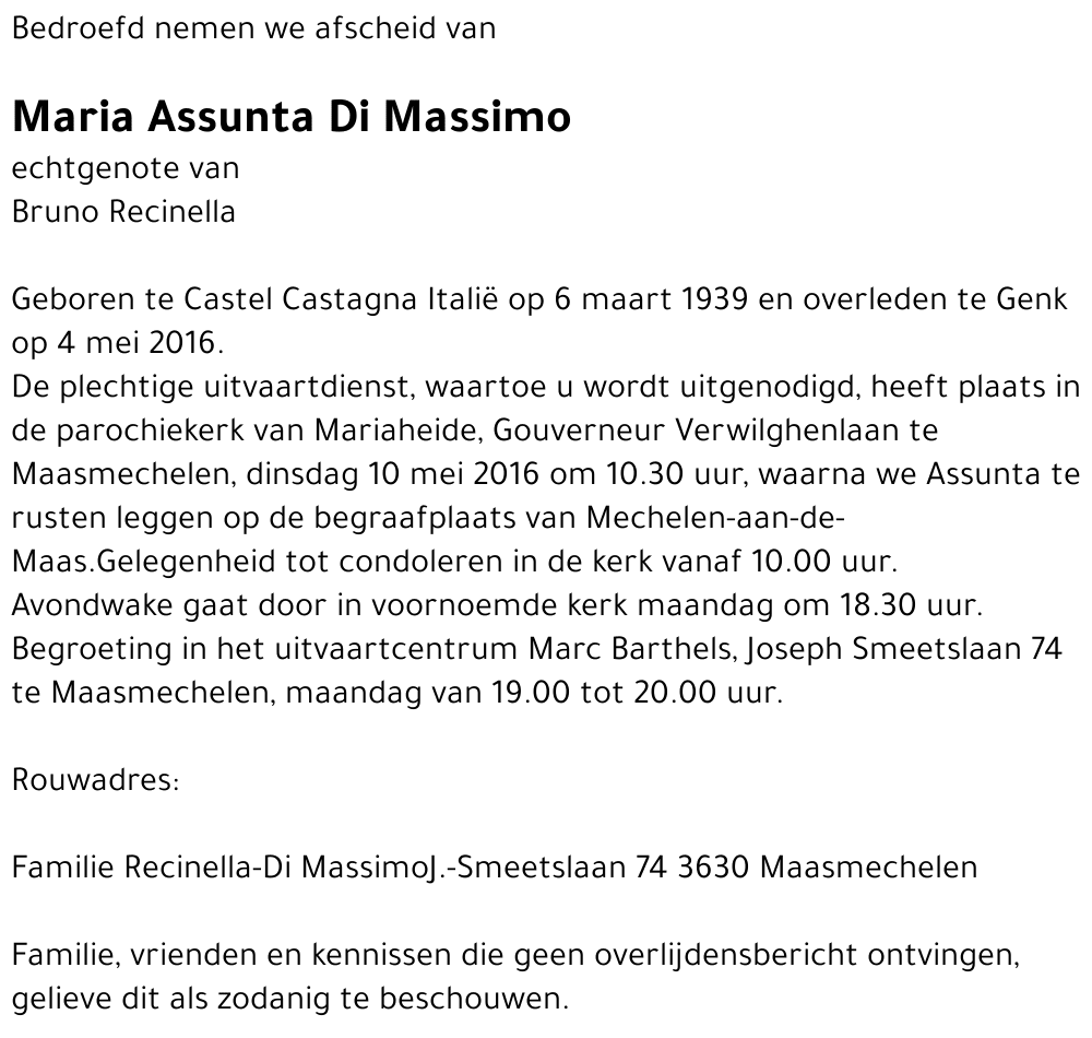 Maria Assunta Di Massimo