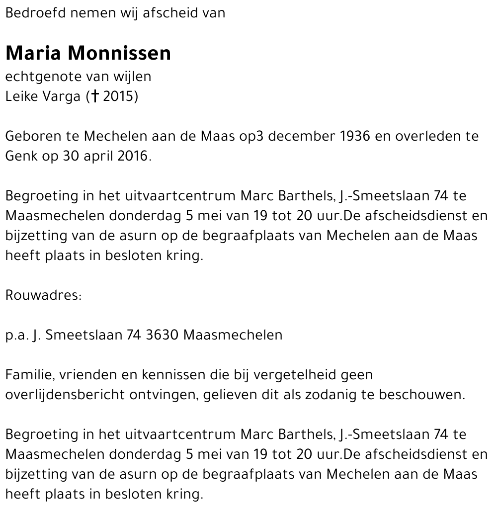 Maria Monnissen