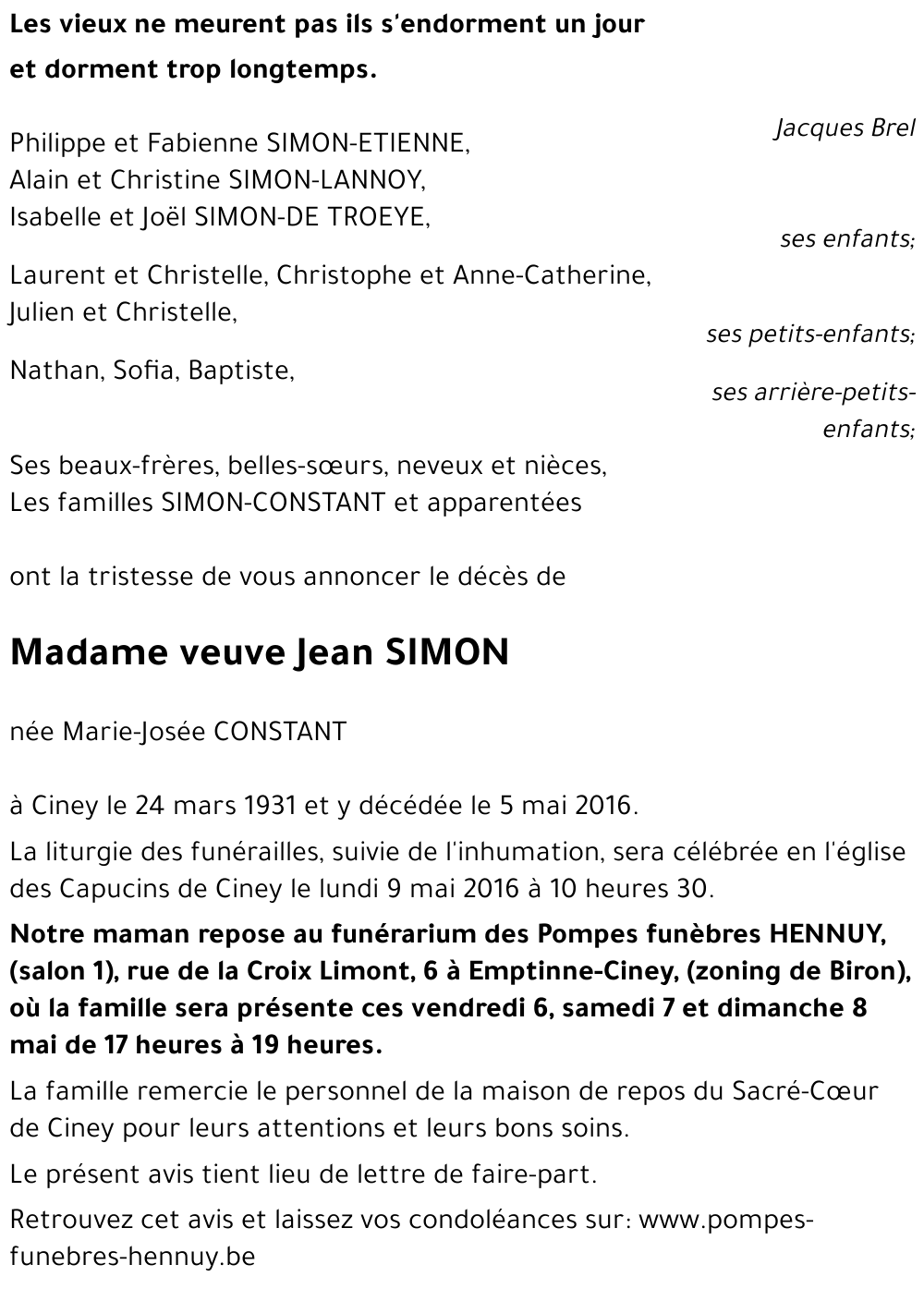 Marie-Josée CONSTANT