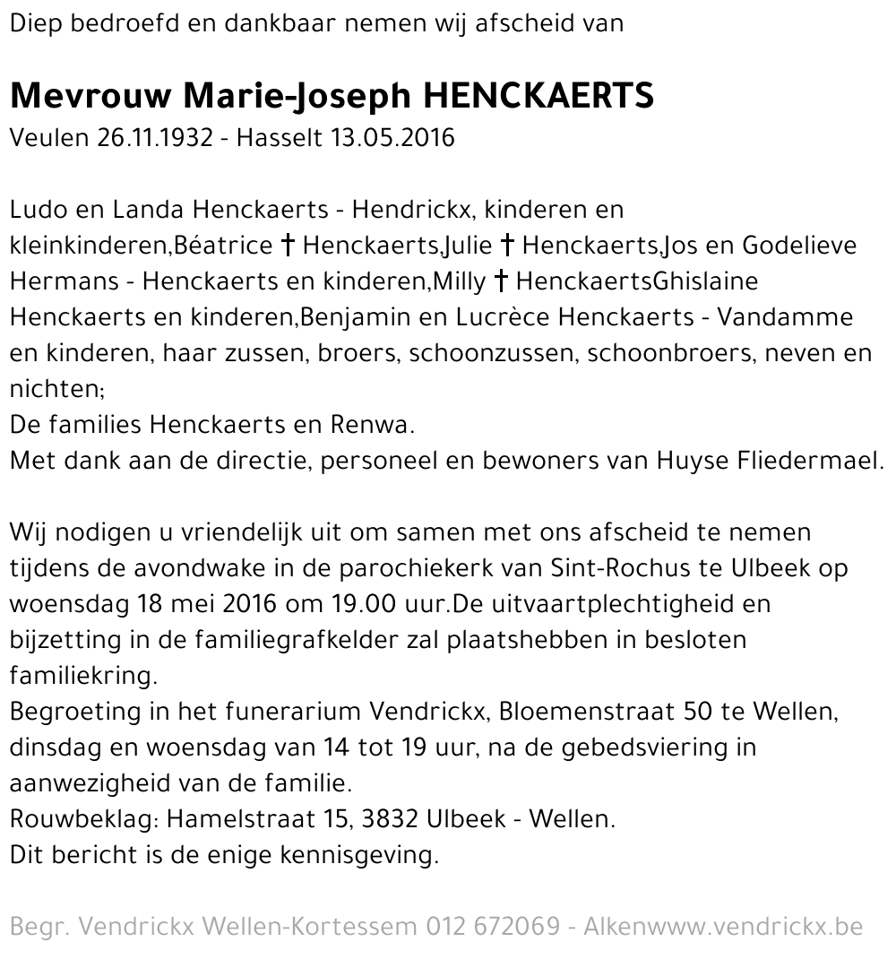 Marie-Joseph Henckaerts