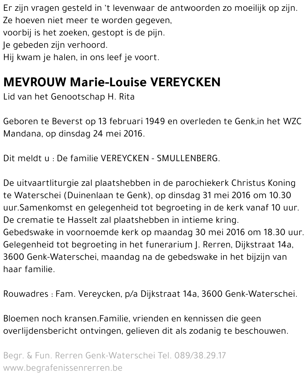 Marie-Louise Vereycken