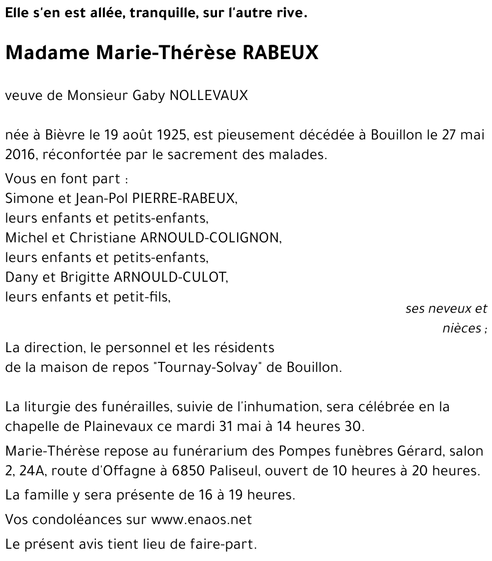 Marie-Thérèse RABEUX