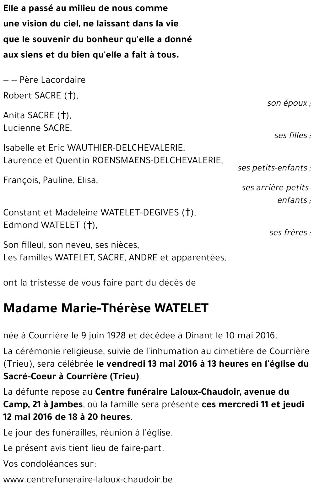 Marie-Thérèse WATELET