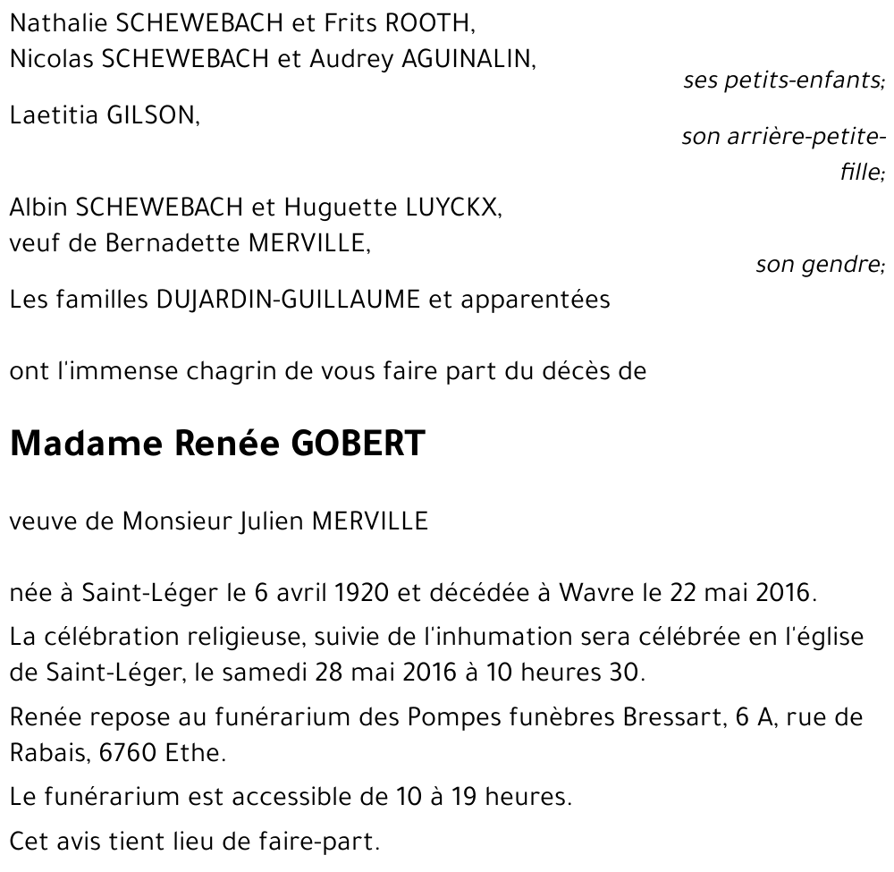 Renée GOBERT 