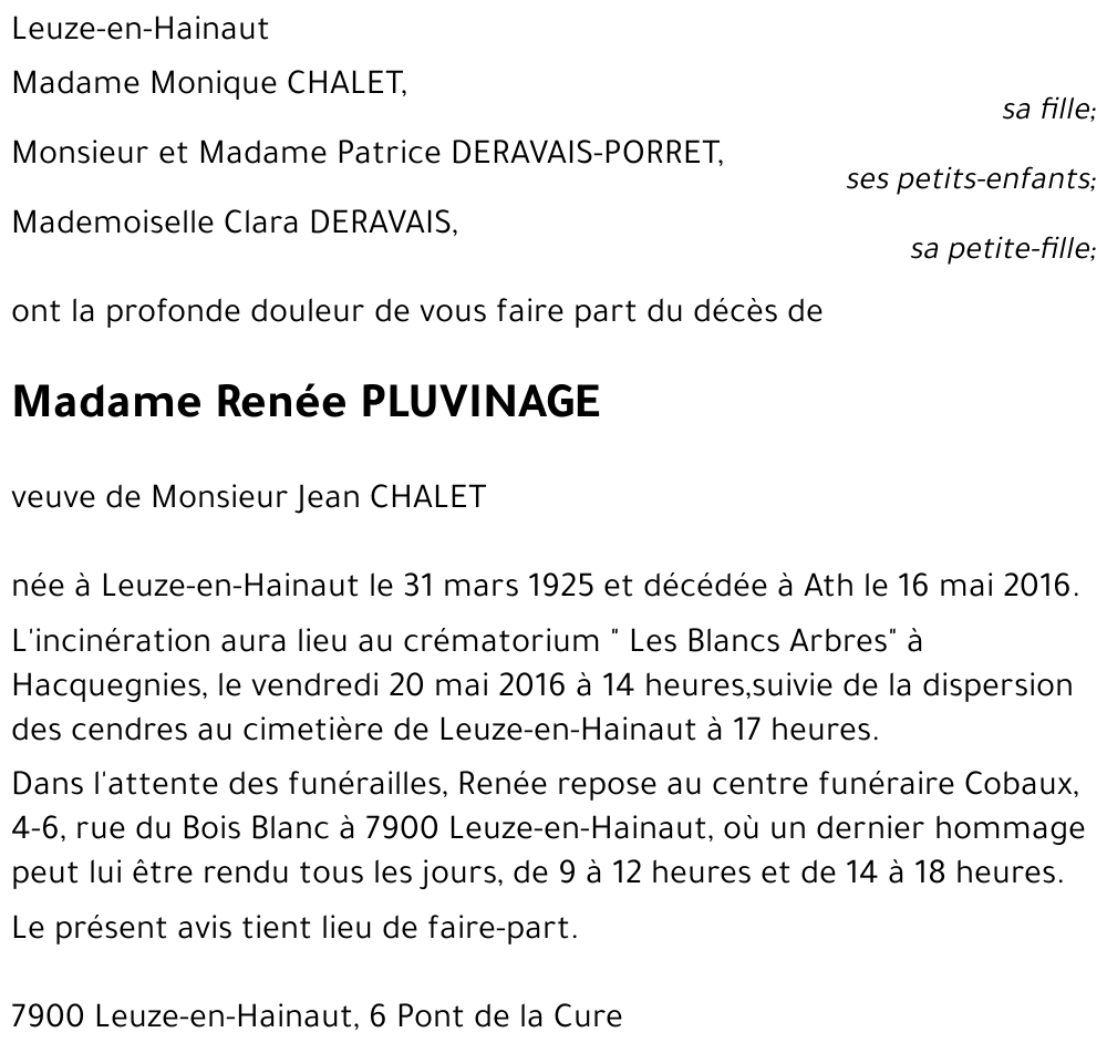 Renée Pluvinage