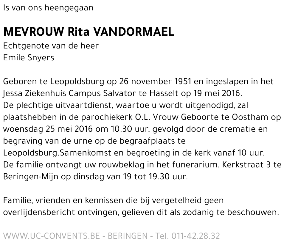 Rita Vandormael